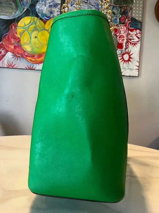 Michael Kors Large Saffiano Leather Palm Green Tote - Picture 5 of 13